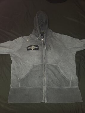 Harley-Davidson Men's Dark Gray Full-Zip Hoodie Jacket
